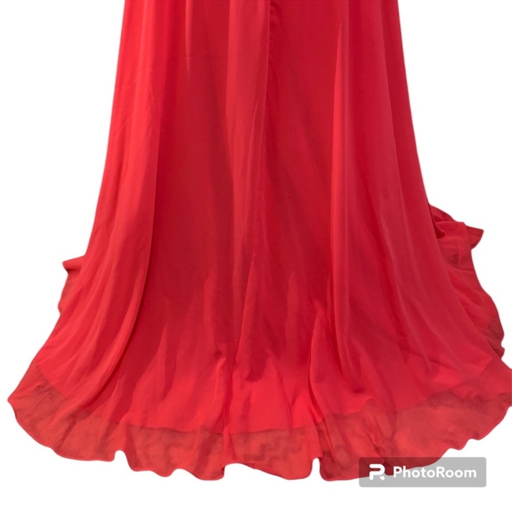 Pink Pleated Embellished Prom Dress - Picture 11 of 11